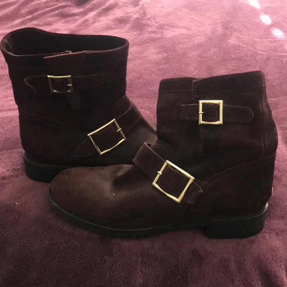 Jimmy choo suede moto boots (pull on)